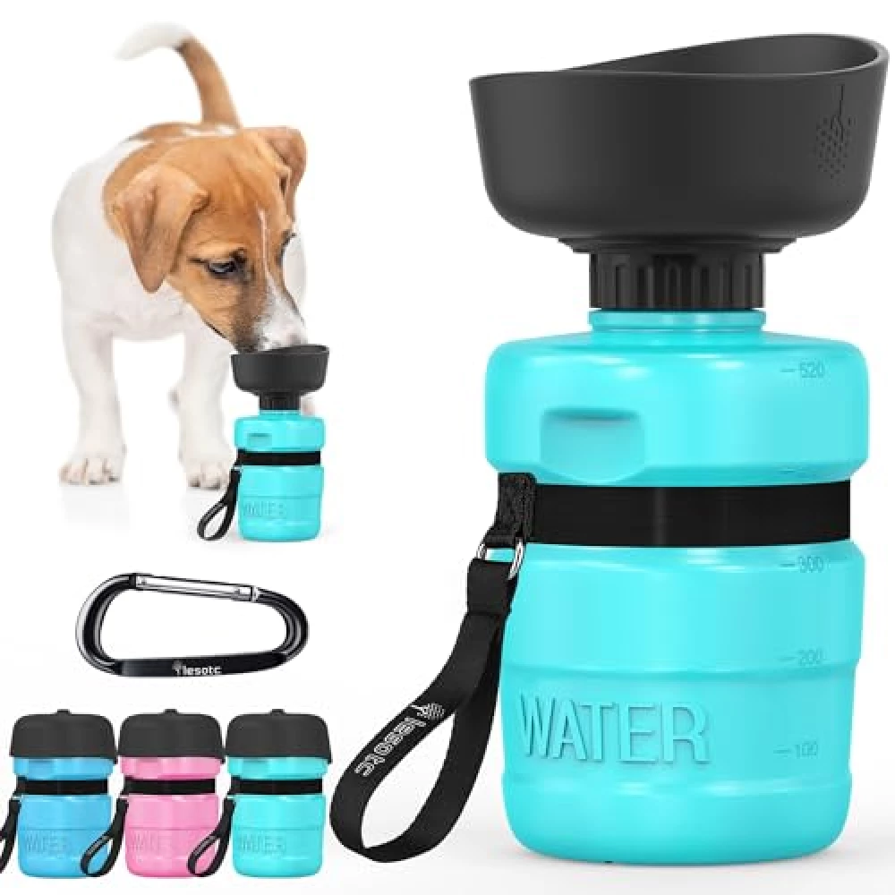 lesotc Hundetrinkflasche für unterwegs, faltbar und auslaufsicher – Bild 2